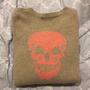 Over-sized cashmere skull hoodie - Small